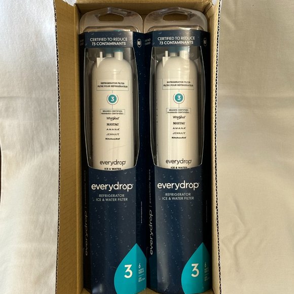 Everydrop by Whirlpool Ice Water Refrigerator Filter 3 EDR3RXD1, NEW (2 Pack) - Picture 5 of 5